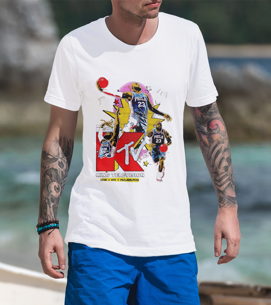King Television Philadelphia 23 Philadelphia 76ers NBA KTV MTV Live T-Shirt