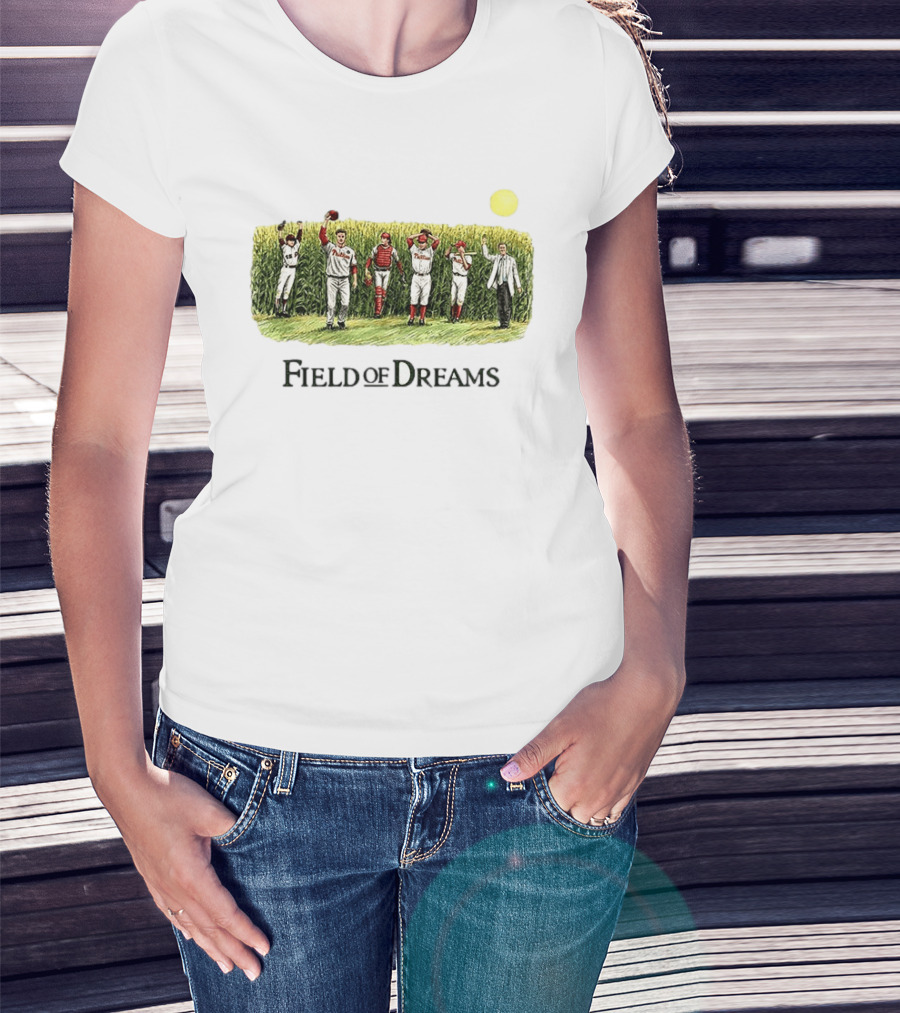 Philadelphia Phillies Baseball Go Phils Field Of Dreams Cornfield Players Scene T-Shirt