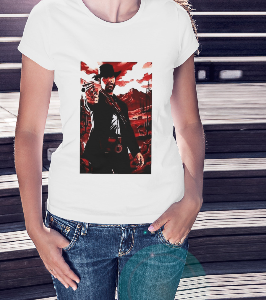 Red Dead Redemption 2 Cowboy Illustration Best Game Ever Made T-Shirt