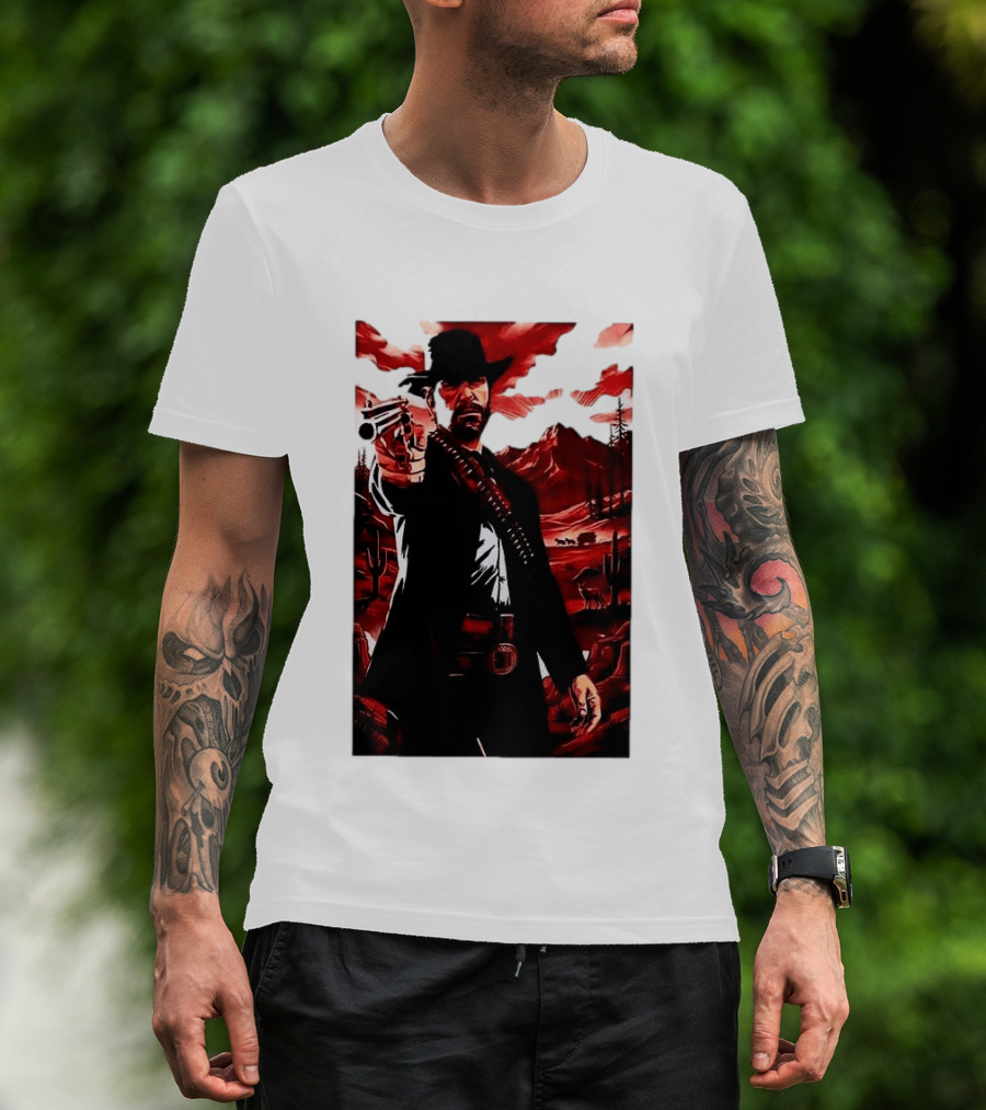 Red Dead Redemption 2 Cowboy Illustration Best Game Ever Made T-Shirt