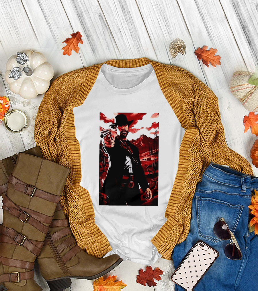 Red Dead Redemption 2 Cowboy Illustration Best Game Ever Made T-Shirt