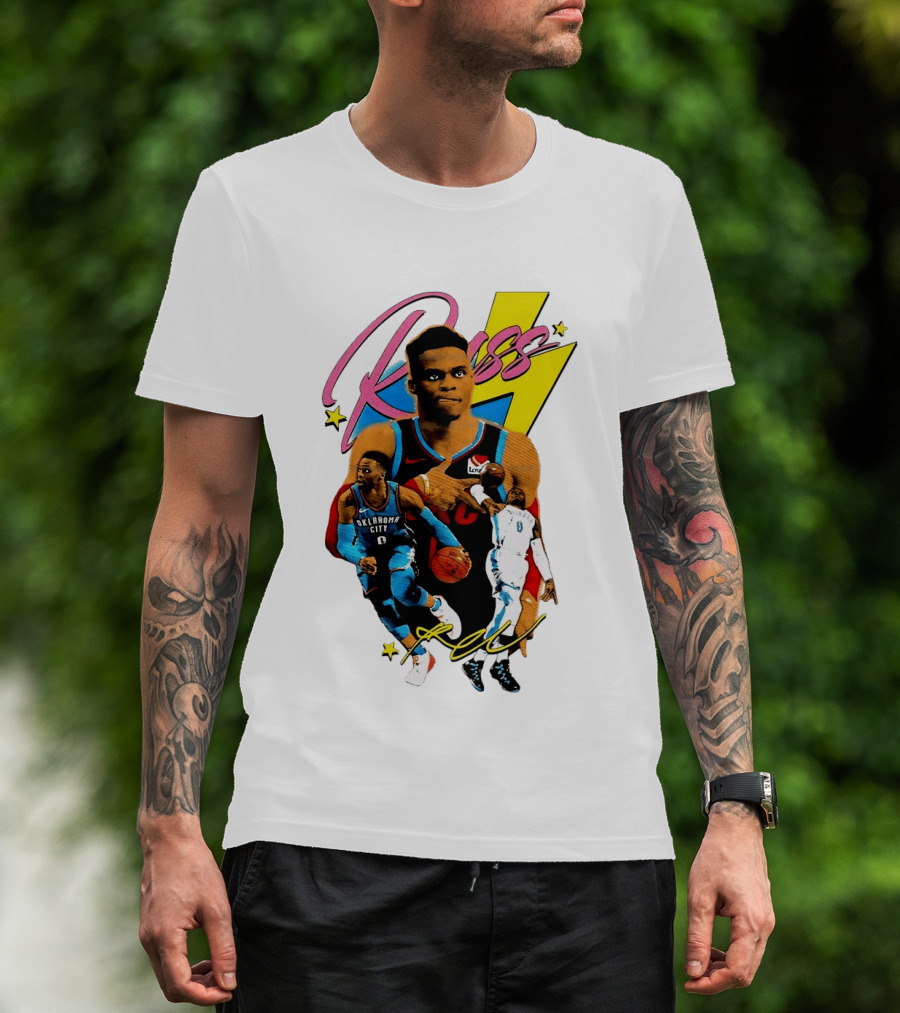 Russell Westbrook Oklahoma City Thunder NBA Russ Basketball Player Iconic Moments T-Shirt