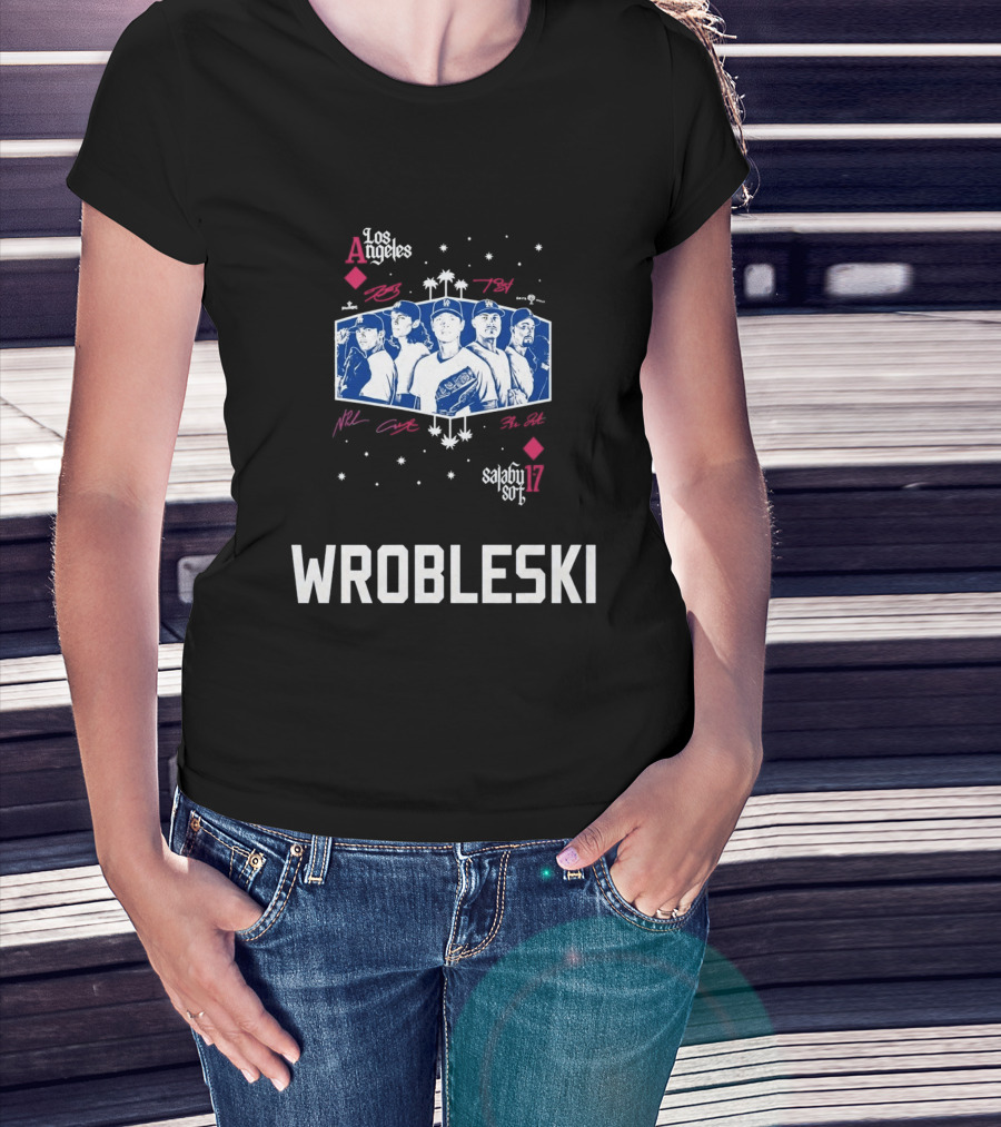 Los Angeles Dodgers 2026 Aces Wrobleski Team Players T-Shirt
