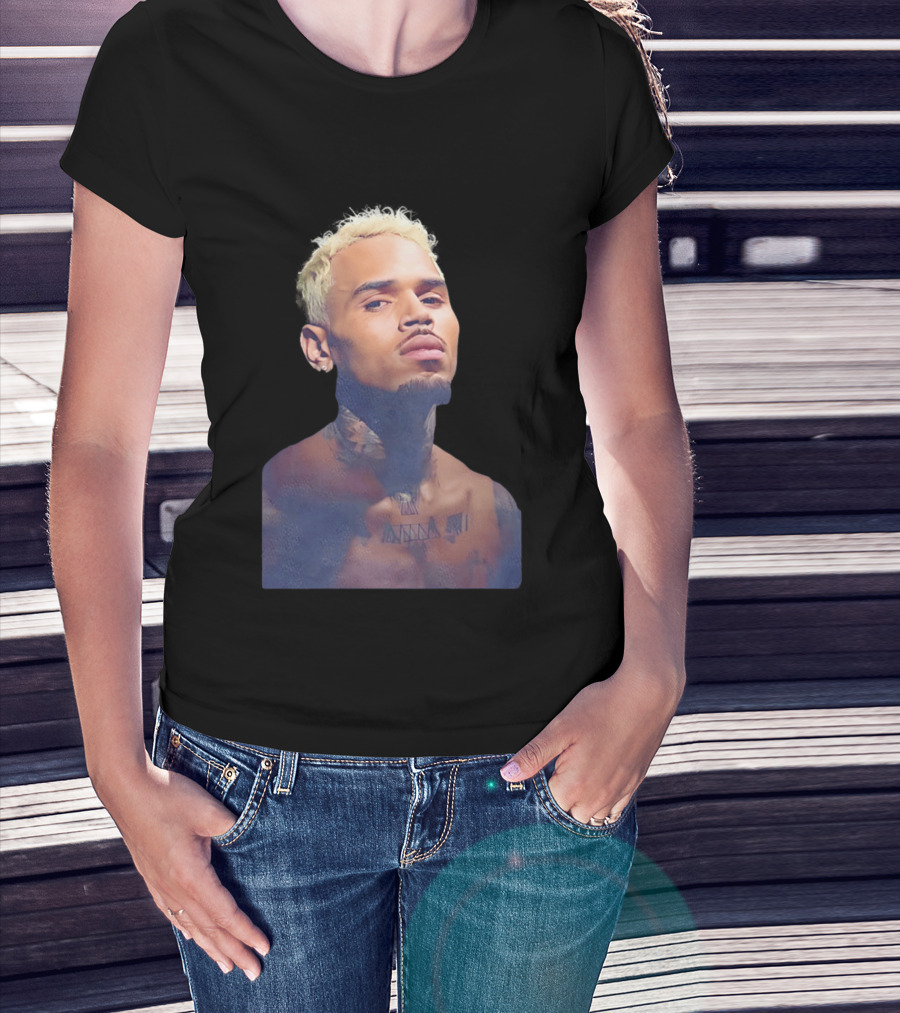 Chris Brown Blond Hair Tattoo T-Shirt