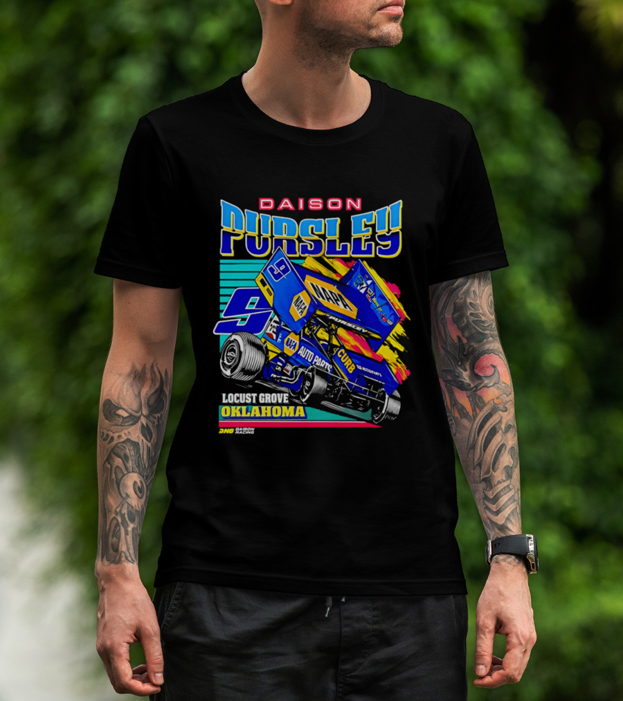 Daison Pursley Locust Grove Oklahoma Sprint Car Racing 9 Team T-Shirt
