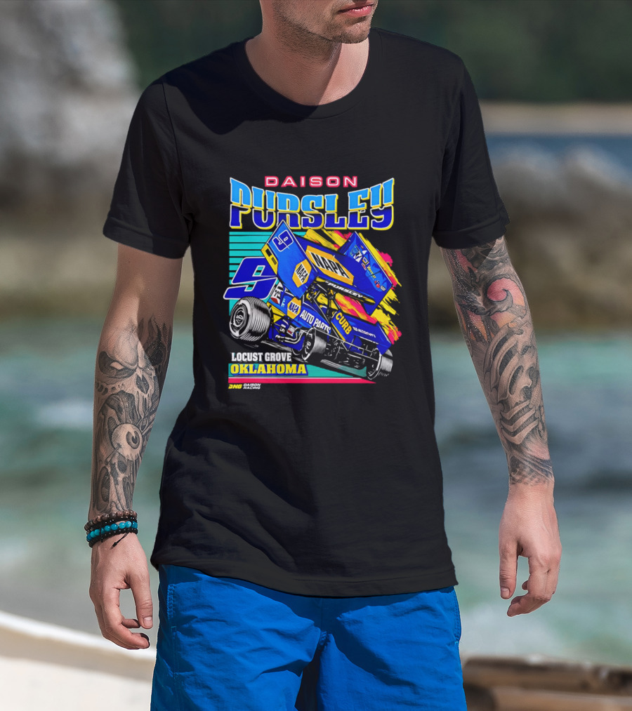 Daison Pursley Locust Grove Oklahoma Sprint Car Racing 9 Team T-Shirt