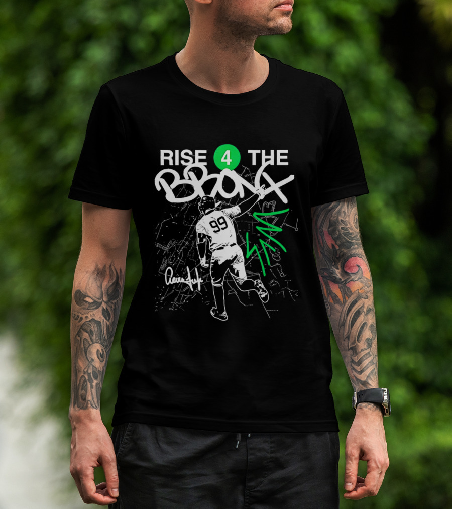 Rise 4 The Bronx Aaron Judge 99 Baseball Graffiti T-Shirt