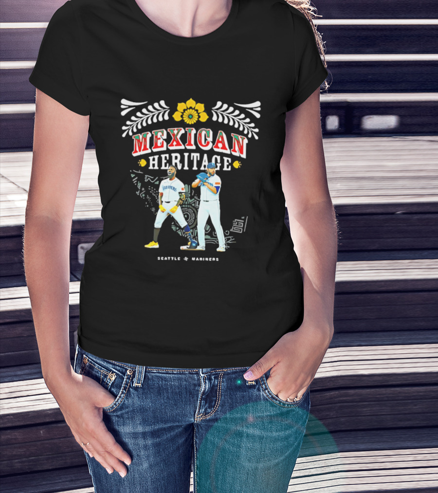 Mexican Heritage Seattle Mariners MLB Baseball Seattle To Sábado T-Shirt