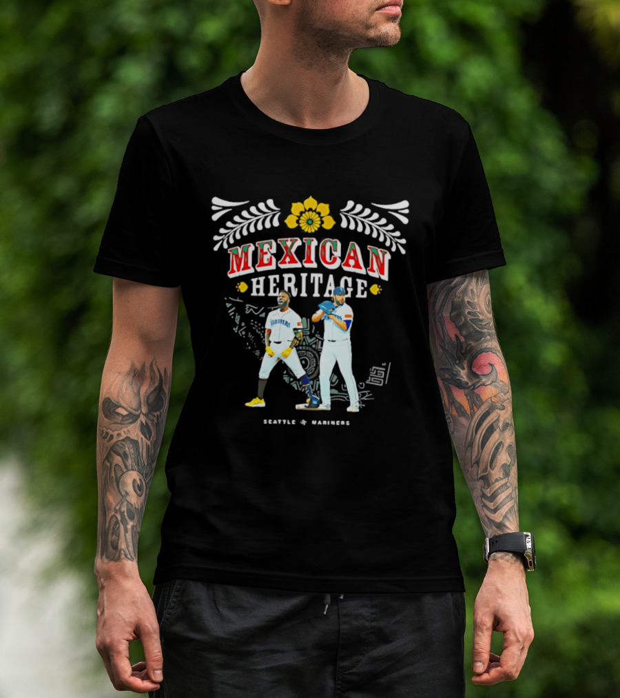 Mexican Heritage Seattle Mariners MLB Baseball Seattle To Sábado T-Shirt