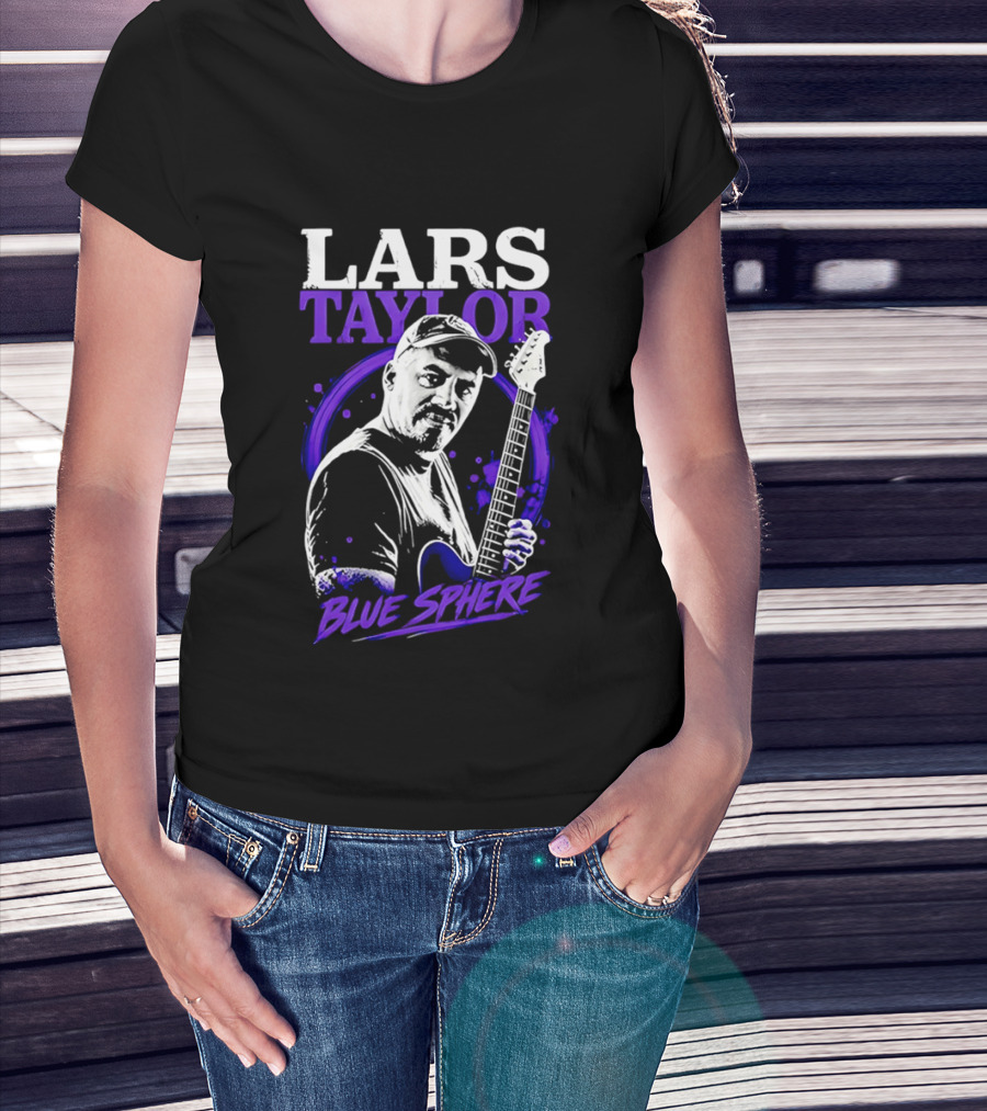Lars Taylor Blue Sphere Smooth Jazz Guitarist T-Shirt