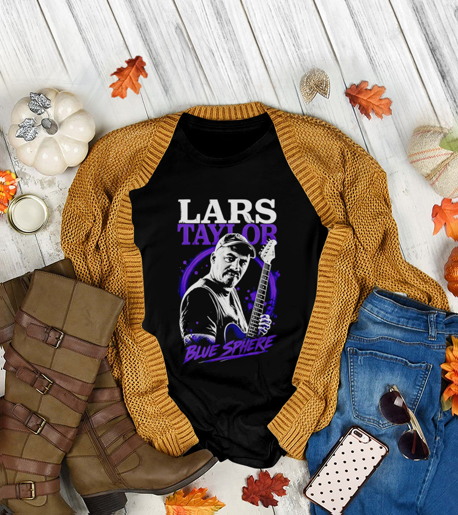 Lars Taylor Blue Sphere Smooth Jazz Guitarist T-Shirt