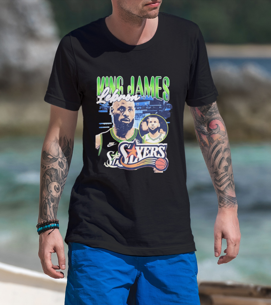 LeBron King James Sixers Philadelphia 76ers NBA Basketball Nike T-Shirt