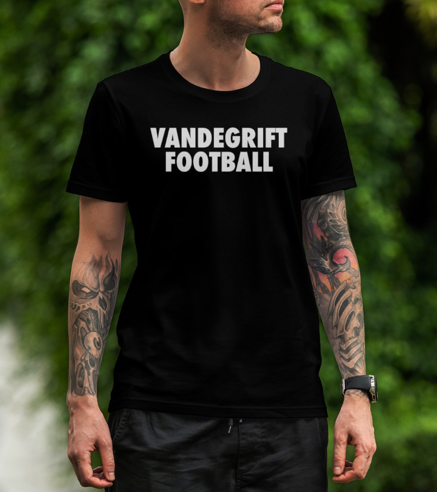 Vandegrift Football Block Lettering Stacked T-Shirt