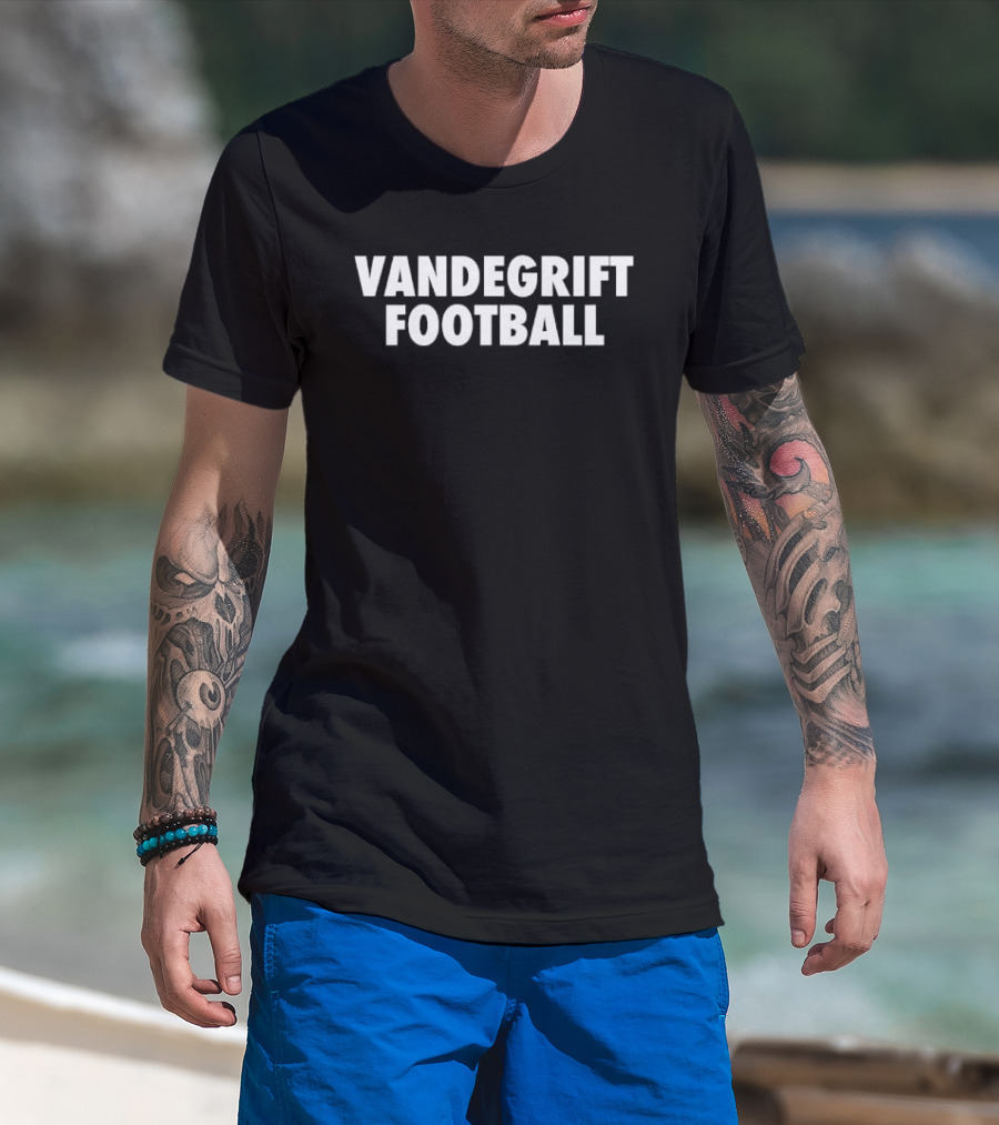 Vandegrift Football Block Lettering Stacked T-Shirt