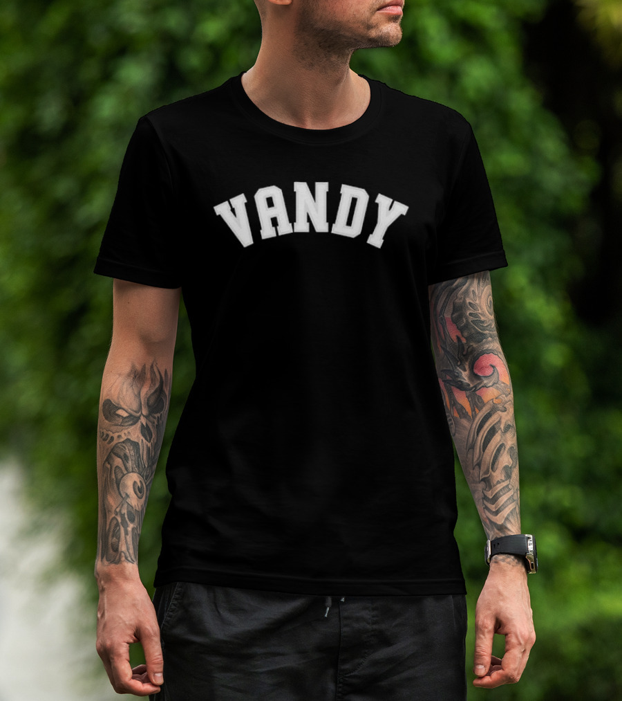Vandy Commodores Vanderbilt Nashville NCAA Arched Grey Collegiate Lettering T-Shirt