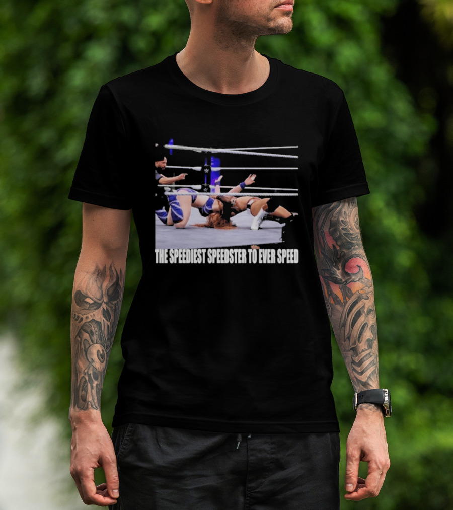 Wrensday Evolved The Speediest Speedster Wrestling Action Sequence T-Shirt