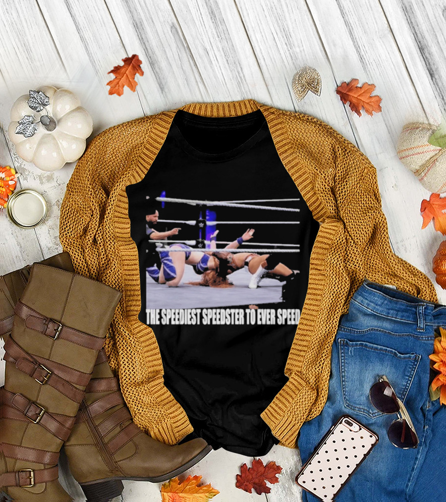 Wrensday Evolved The Speediest Speedster Wrestling Action Sequence T-Shirt