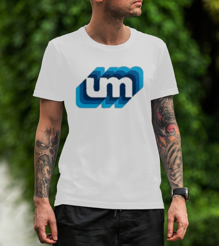 Umphrey's Mcgee Triple Wide Youth UM Overlapping Blue Letters T-Shirt