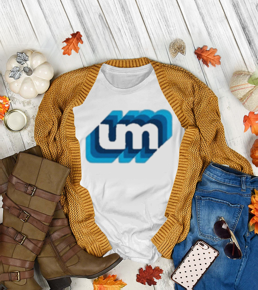 Umphrey's Mcgee Triple Wide Youth UM Overlapping Blue Letters T-Shirt