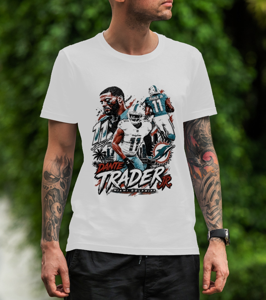 Dante Trader Jr Miami Dolphins 11 Football 2026 T-Shirt