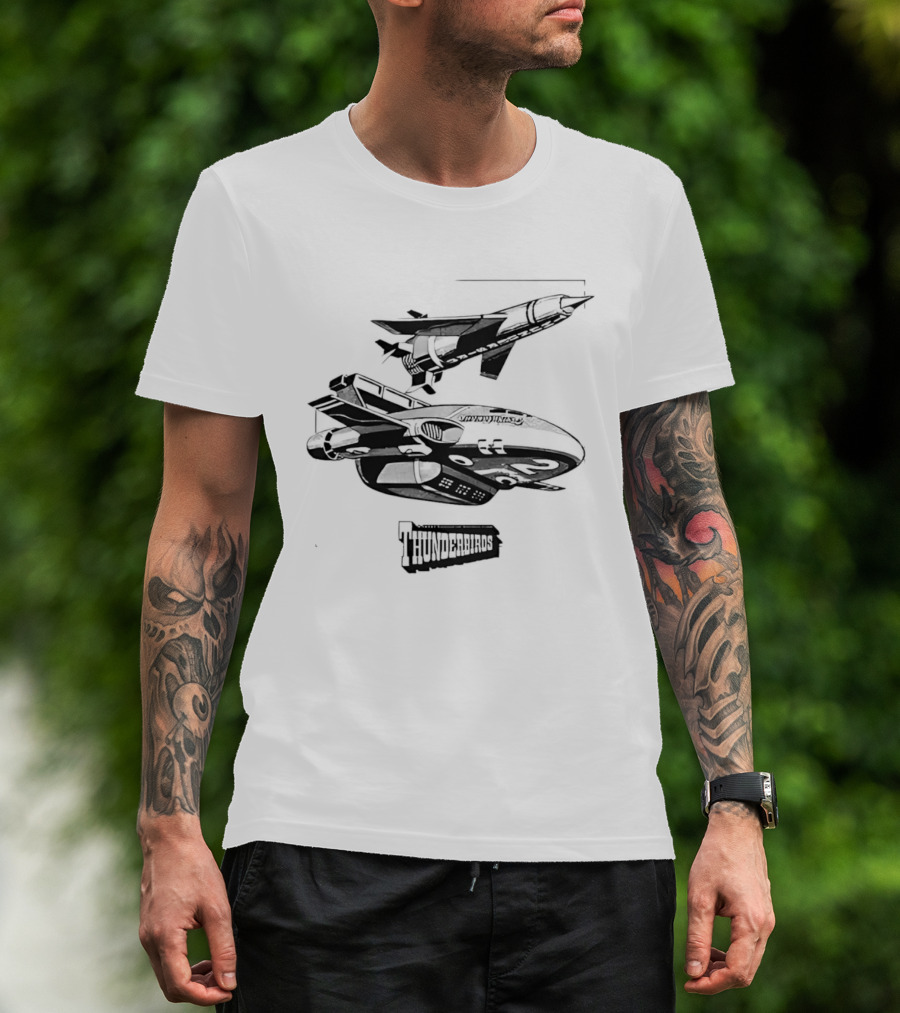 Thunderbirds Rocket Spacecraft Flying Line T-Shirt