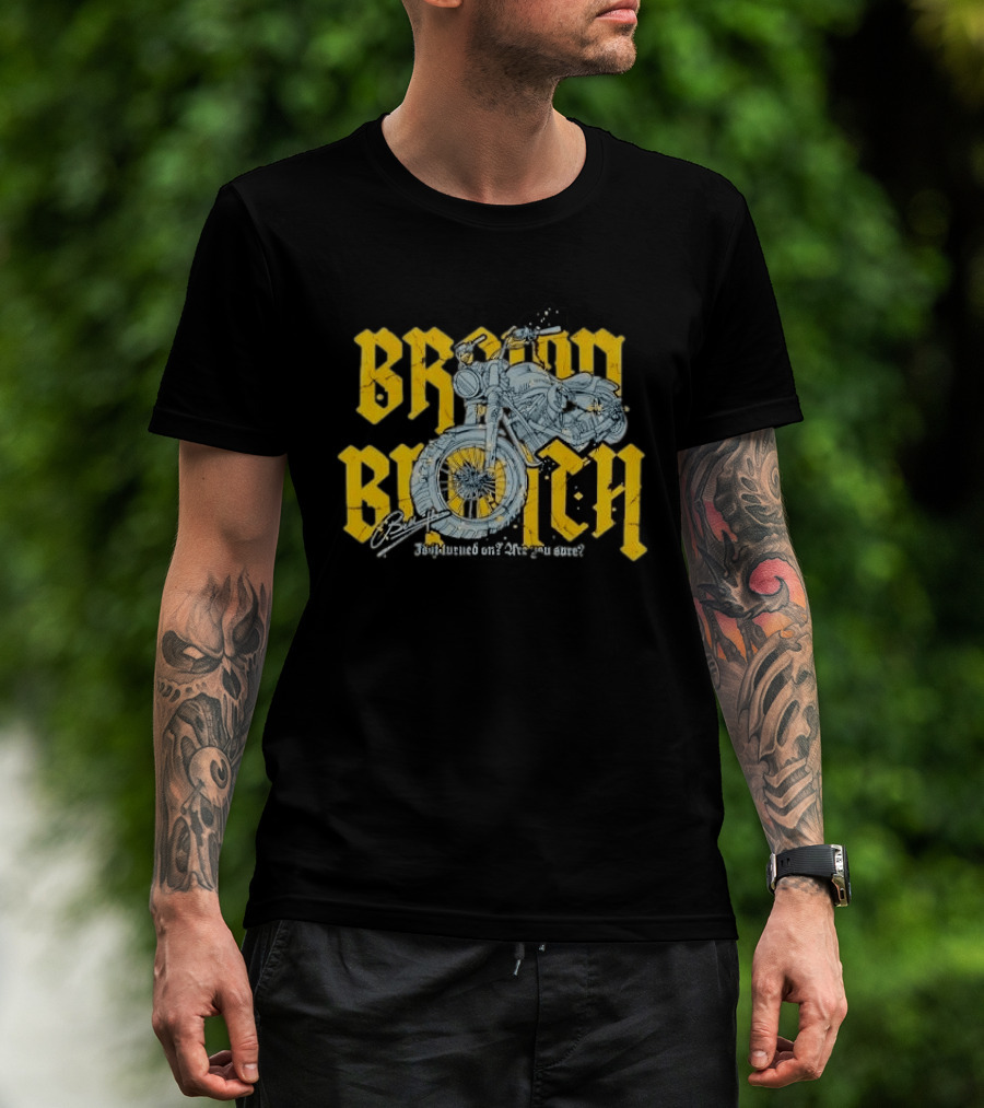 Broom Broom Is It Turned On Are You Sure Grey Motorcycle Distressed T-Shirt