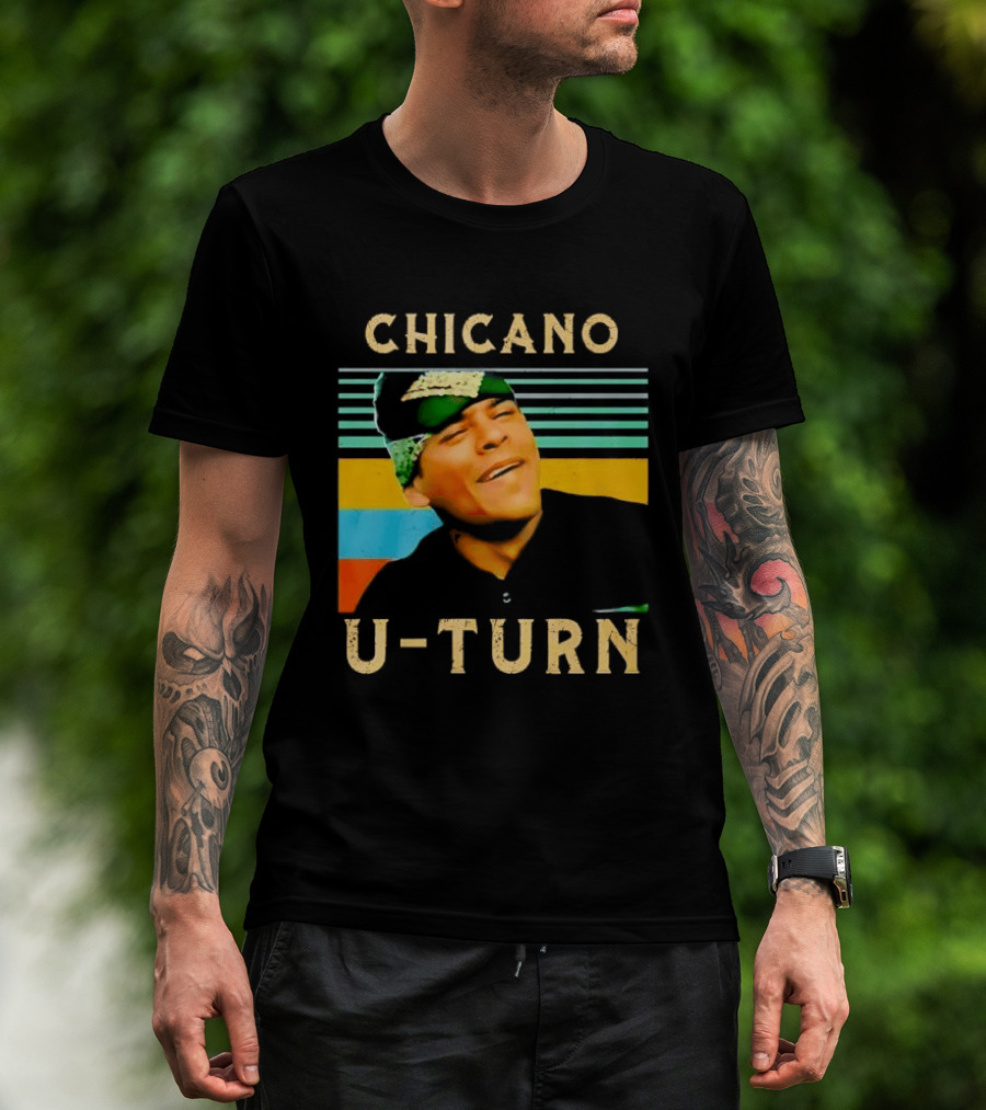 Chicano U Turn Sunset Stripes Smiling Man Bandana T-Shirt