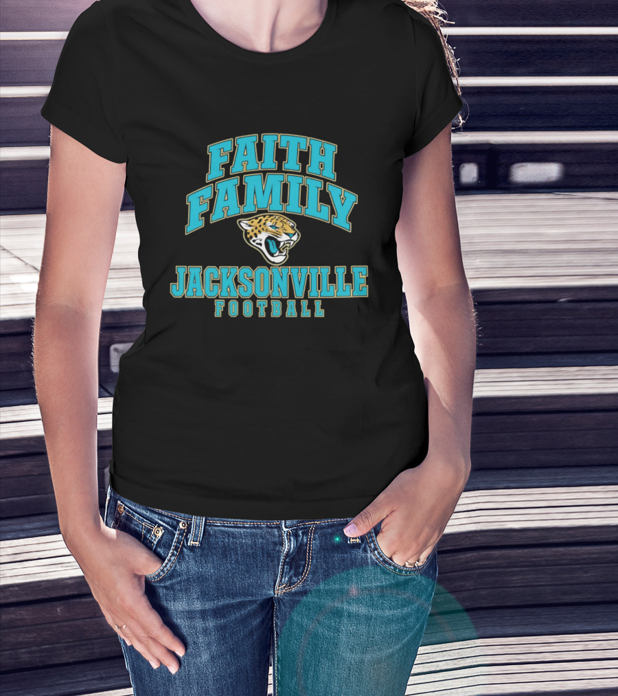 Faith Family Jacksonville Football Snarling Head Profile T-Shirt