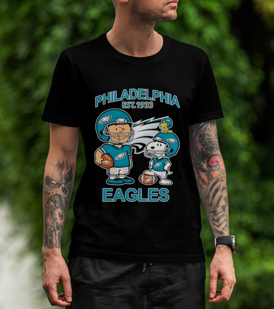 Philadelphia Eagles Est 1933 Characters Football Uniforms T-Shirt
