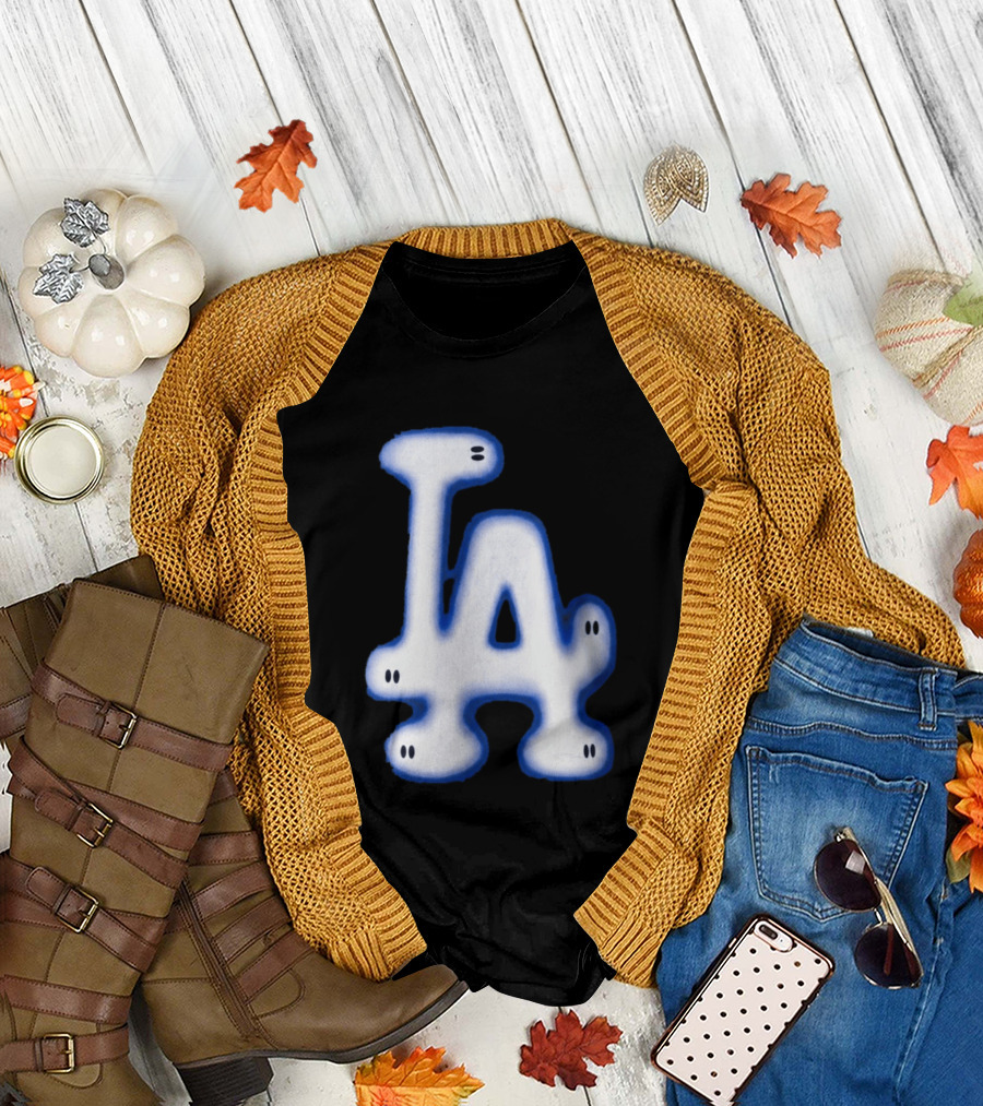 LA Dodgers Blue Ghost Airbrush T-Shirt