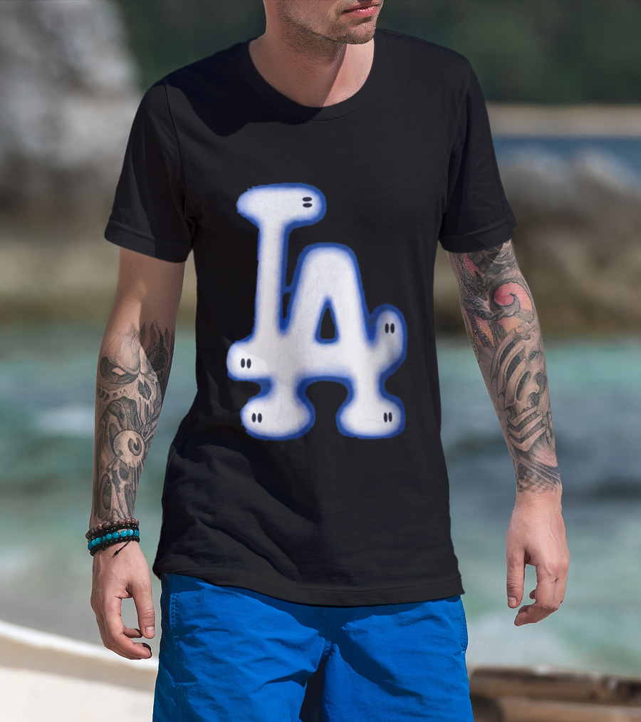 LA Dodgers Blue Ghost Airbrush T-Shirt