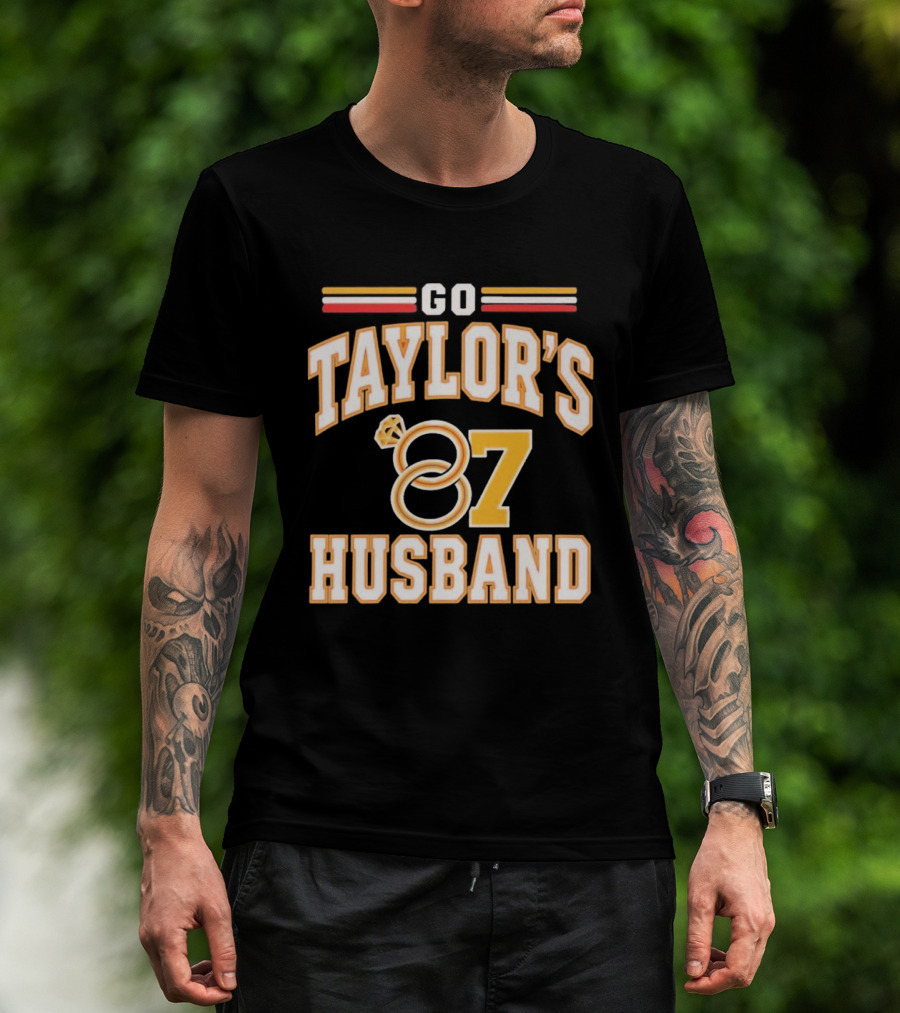 Go Taylor's Husband 87 Football Fan Cheer With Ring Motif T-Shirt