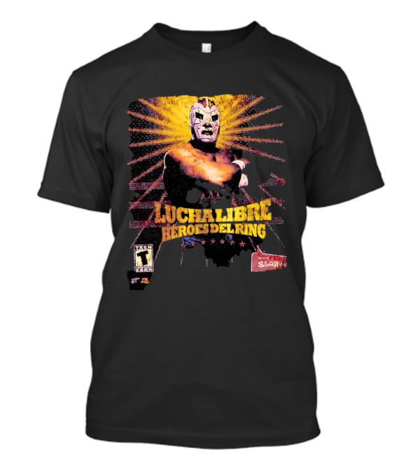 Lucha Libre Héroes Del Ring Masked Wrestler Starburst T-Shirt