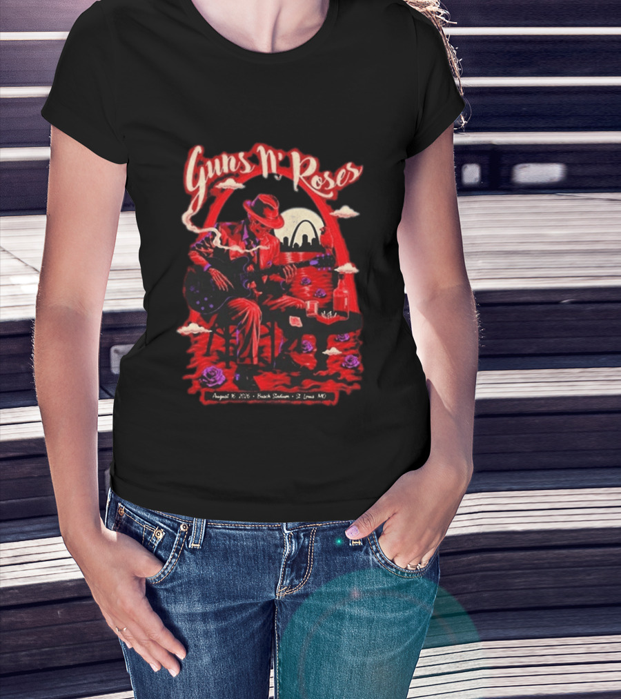 Guns N' Roses August 16 2026 St. Louis MO Busch Stadium Tour T-Shirt
