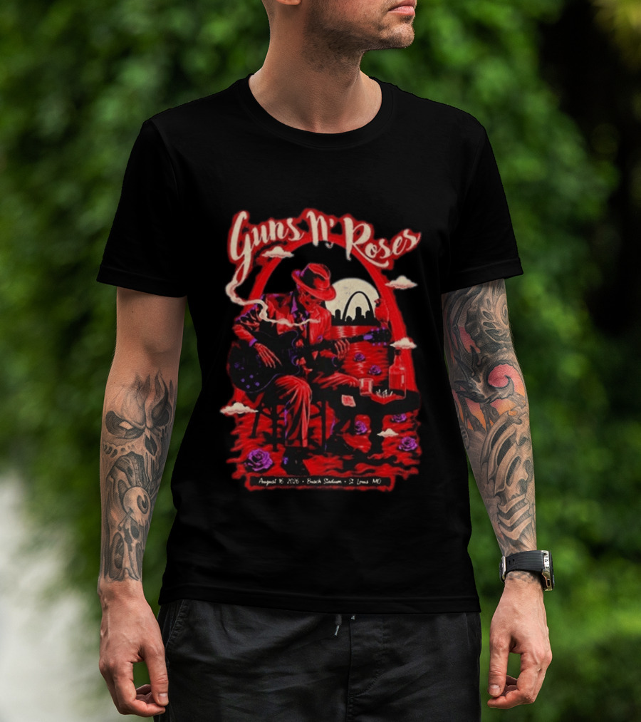 Guns N' Roses August 16 2026 St. Louis MO Busch Stadium Tour T-Shirt