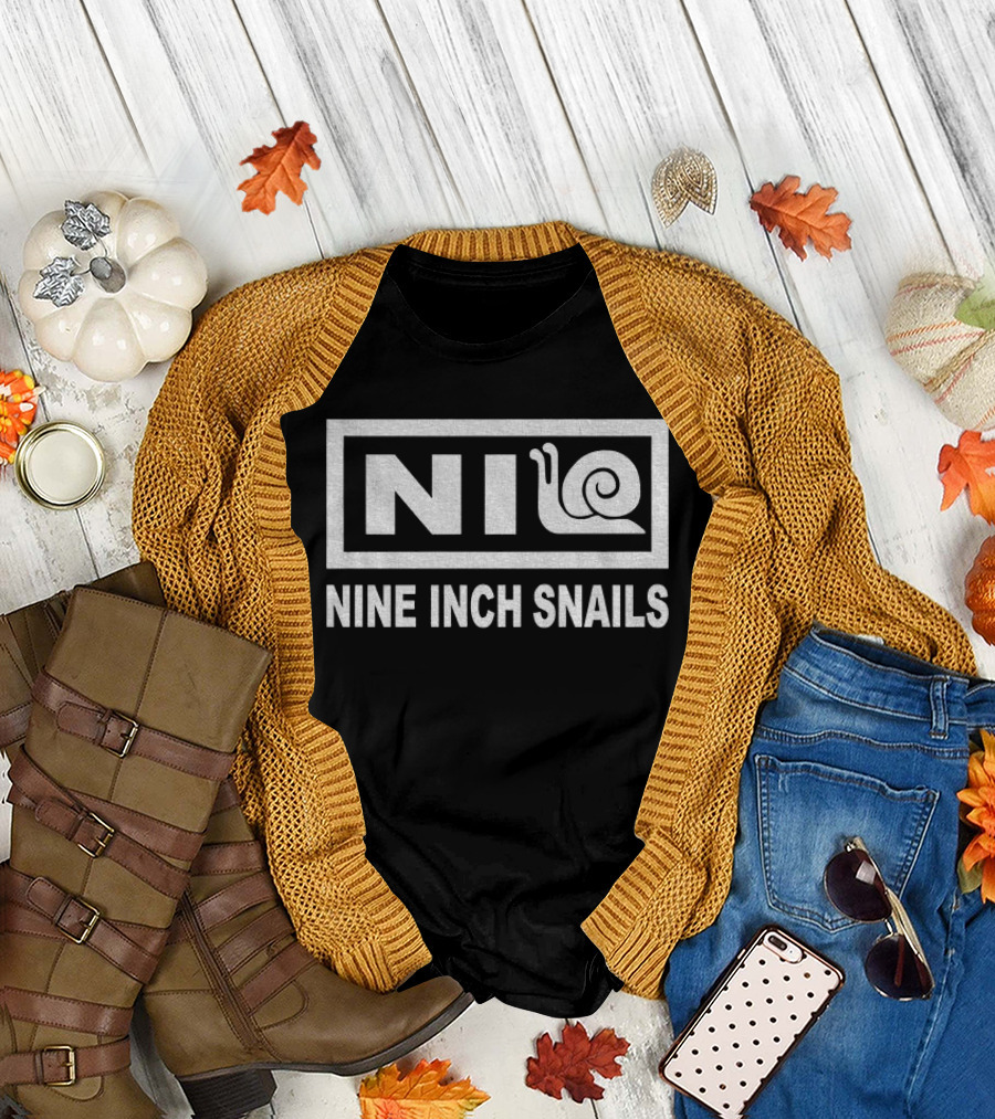 NIN Parody Nine Inch Snails Music Band T-Shirt