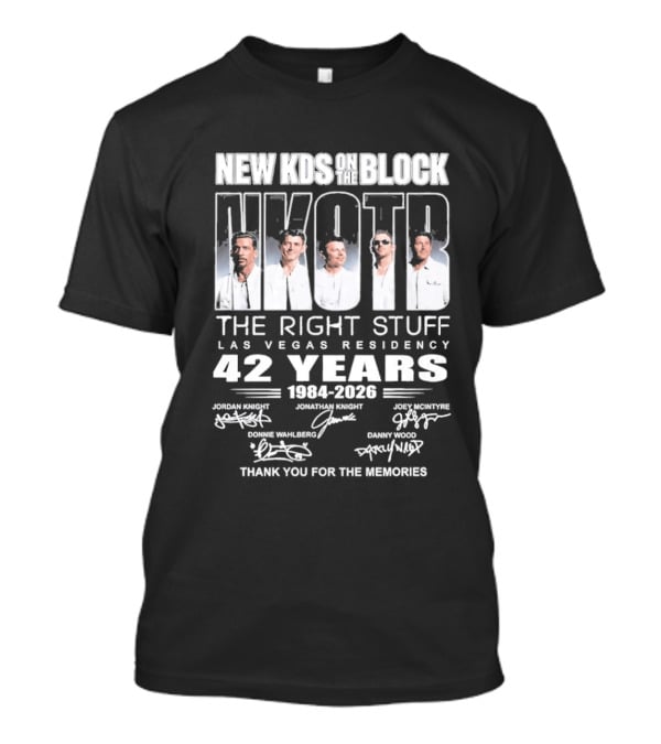 New Kids On The Block Nkotb Las Vegas Residency 42 Years 1984 2026 The Right Stuff Thank You For The Memories T-Shirt