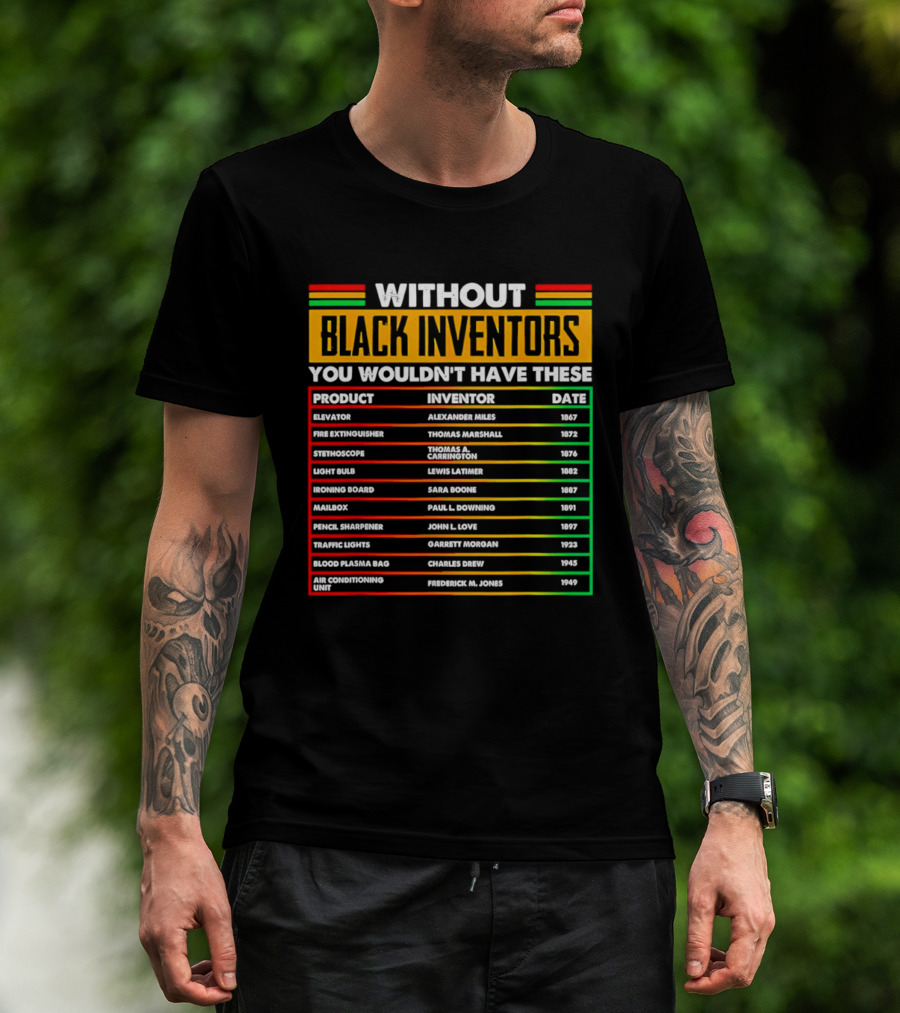 Without Black Inventors You Wouldn't Have Elevators Fire Extinguishers Stethoscopes And More T-Shirt