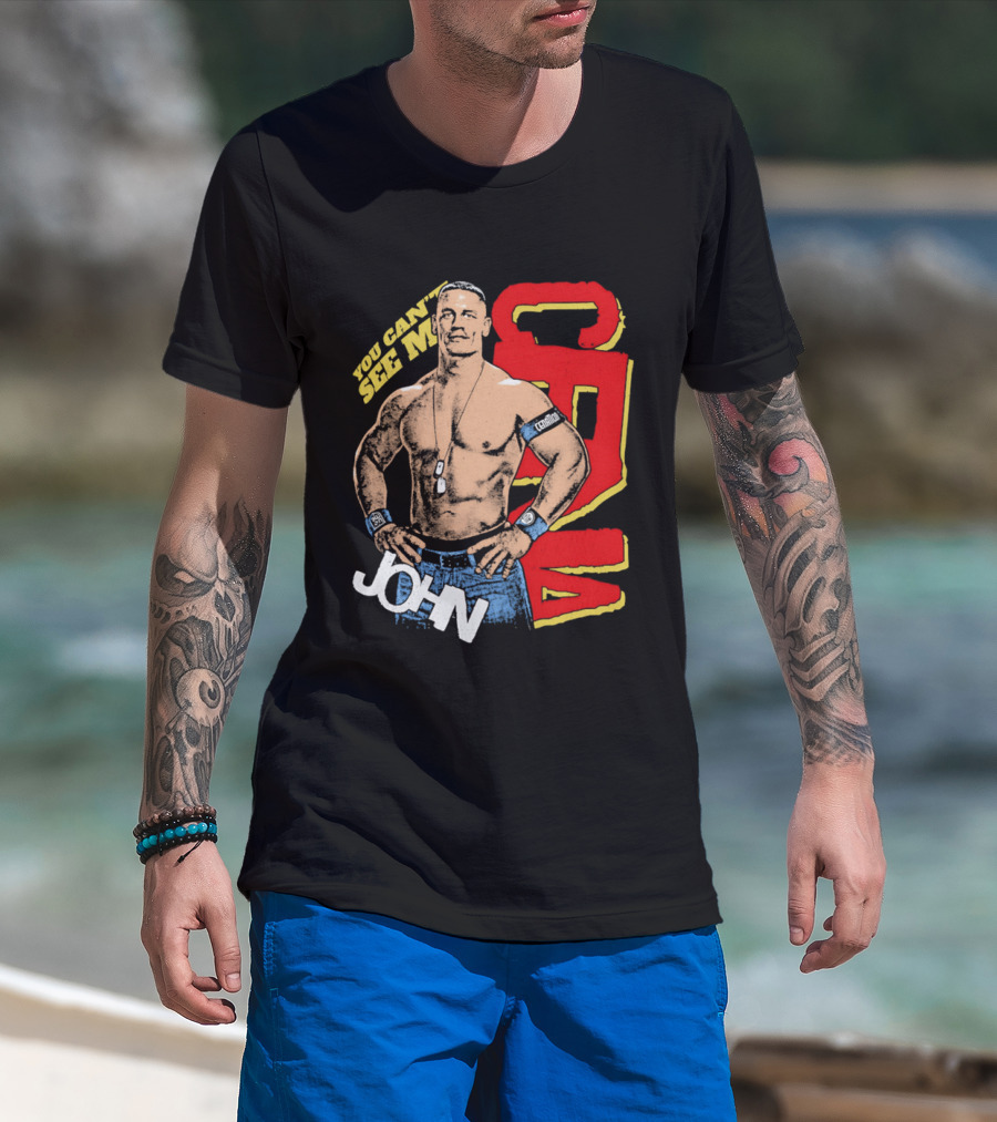 You Can't See Me John Cena Retro Style WWE Fan Favorite T-Shirt