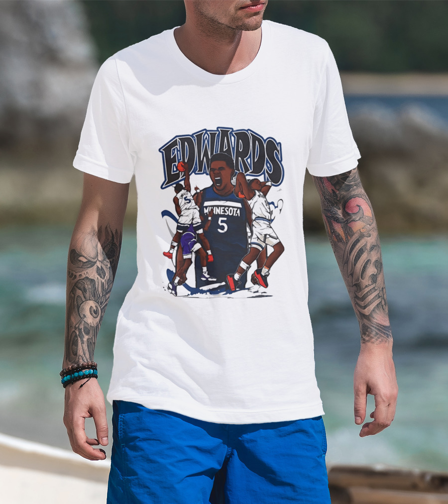 Minnesota Edwards Basketball Cartoon 5 T-Shirt