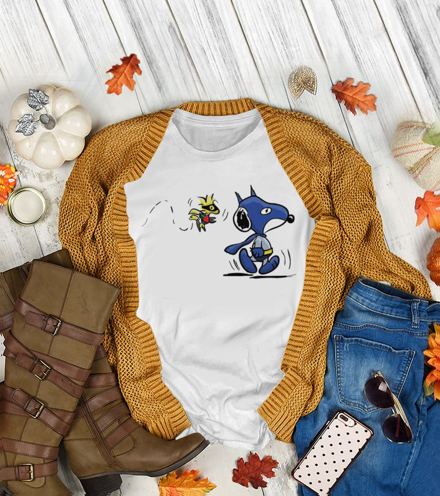 Batman Snoopy And Robin Woodstock DC Peanuts T-Shirt