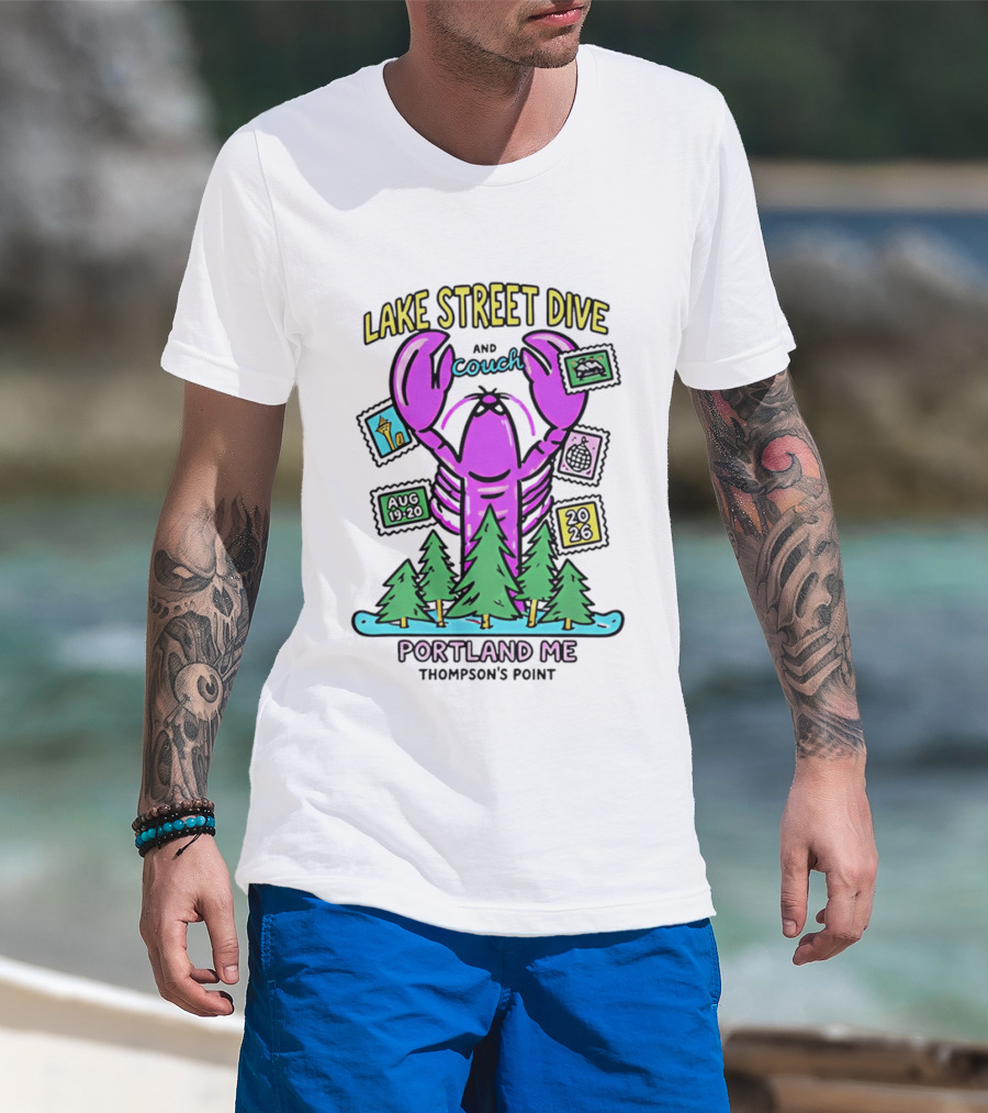 Lake Street Dive Couch Lobster Portland ME Thompson's Point August 19 20 2023 T-Shirt