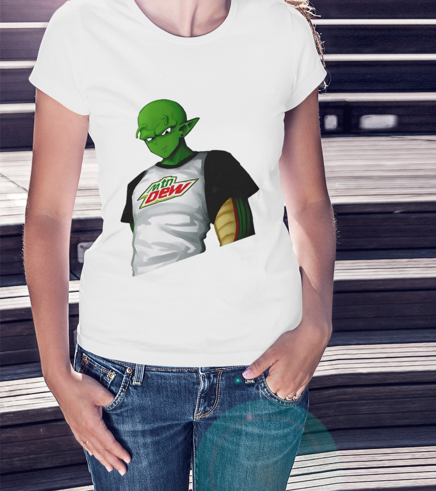 Piccolo Dragon Ball Z Character In Mtn Dew T-Shirt