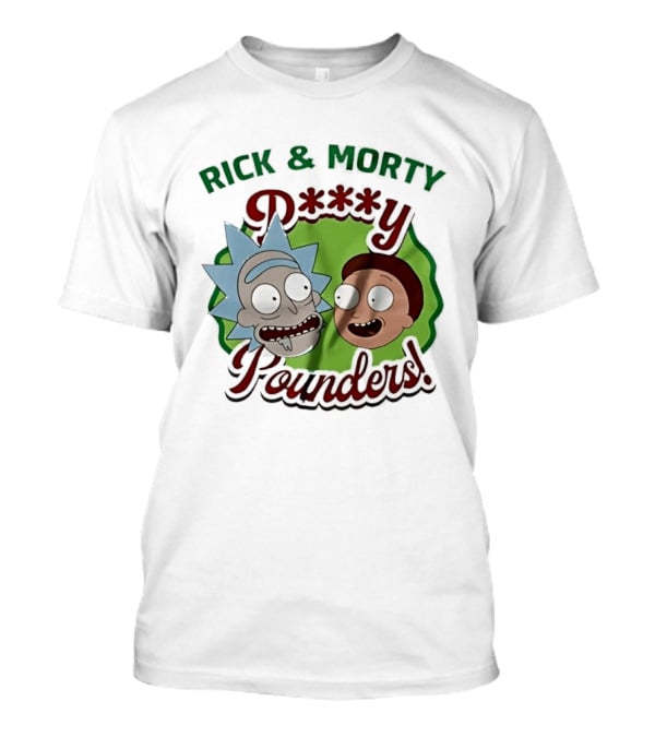 Rick And Morty P<strong></strong>y Pounders Cartoon Characters Green Portal T-Shirt