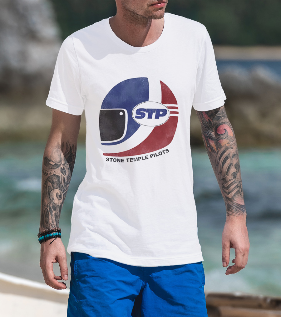 Stone Temple Pilots STP Helmet T-Shirt