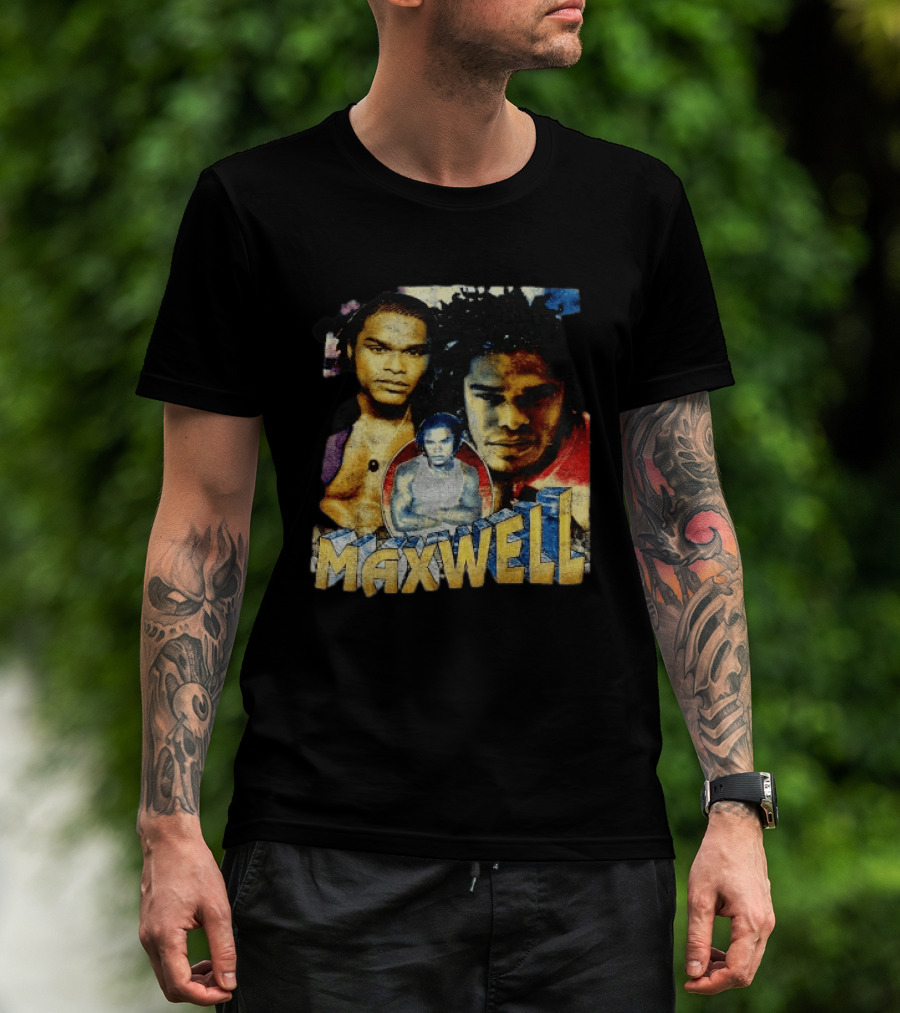 Maxwell 1990s Music Legend Collage T-Shirt