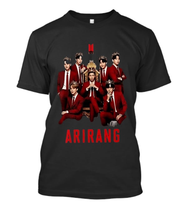 BTS World Tour 2026 Arirang Red Suits And Crowns T-Shirt