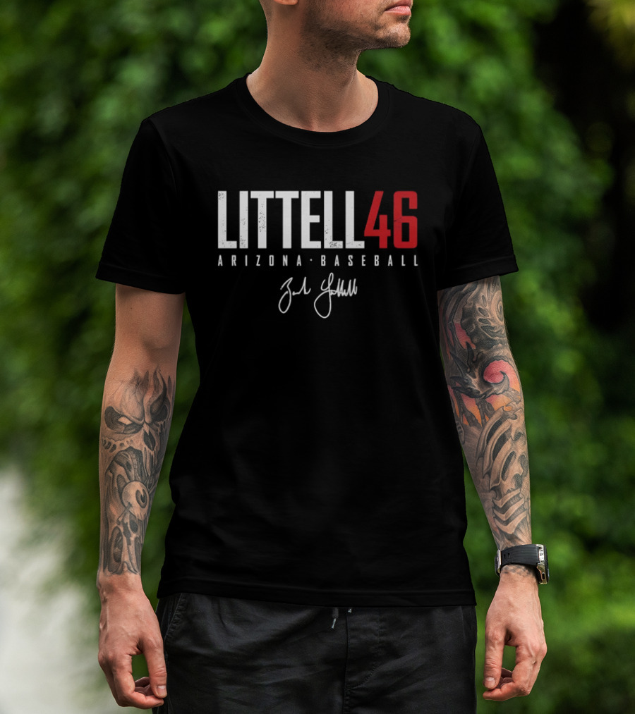 Arizona Baseball Littell 46 Zack Distressed T-Shirt