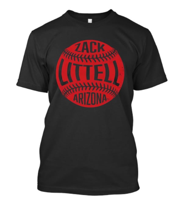 Zack Littell Arizona Distressed Red Baseball Seams T-Shirt