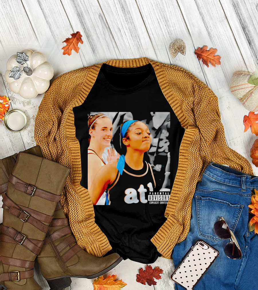 Caitlin Clark Angel Reese Memorable Moment Parental Advisory Explicit Content T-Shirt